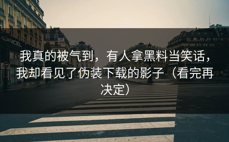 我真的被气到，有人拿黑料当笑话，我却看见了伪装下载的影子（看完再决定）